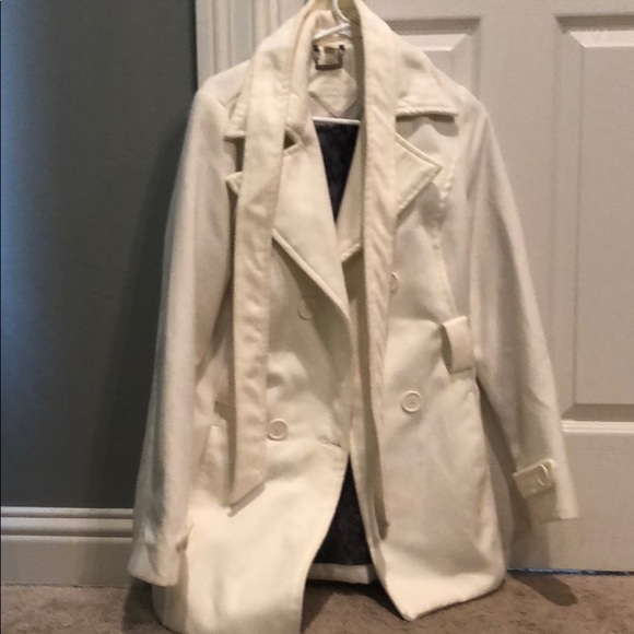 Cream pea coat style - Picture 1 of 1